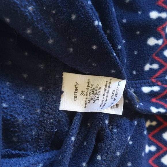 carter's patterned fleece henley hoodie sweatshirt 3T toddler boys - Picture 2 of 8